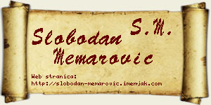 Slobodan Memarović vizit kartica
